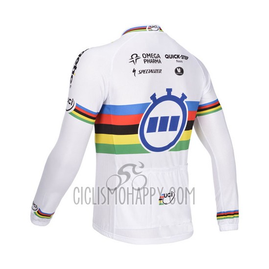 UCI Mondo Campione Lider Quick StepCycling Jersey Bib Tight 2013 Men Long Sleeve 